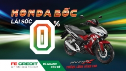 Mua xe Honda trả góp lãi suất chỉ từ 0% với FE Credit