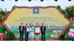 Vinhomes Ocean Park có Hồ nước mặn và hồ nước ngọt nhân tạo cát trắng lớn nhất thế giới