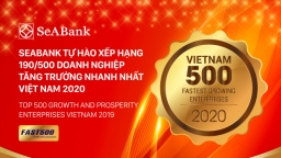 SeABank tăng hạng vượt bậc, đứng 190/500 trong bảng xếp hạng FAST500