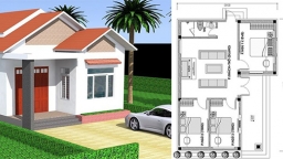 7 bản vẽ nhà cấp 4 mái thái, 2 - 3 phòng ngủ tiện nghi, nhà đông người không lo chật chội