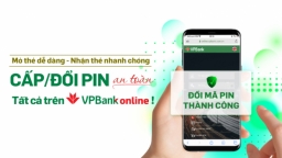 VPBank phát hành mã PIN điện tử, tăng tính bảo mật khi khách hàng sử dụng thẻ