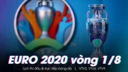 Lịch thi đấu EURO 2020 vòng 1/8 và trực tiếp bóng đá trên VTV3, VTV6, VTV9