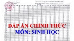 Đáp án chính thức môn Sinh học thi tốt nghiệp THPT 2021 của Bộ GD&ĐT