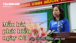 Bài phát biểu 8/3 của Chủ tịch Hội phụ nữ hay nhất 2022
