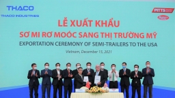 THACO tổ chức Lễ xuất khẩu sơ mi rơ moóc sang thị trường Mỹ