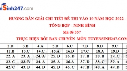 Gợi ý đáp án đề Tổ hợp vào lớp 10 tỉnh Ninh Bình năm 2022 tất cả mã đề