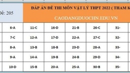 Đáp án môn Vật lý mã đề 205 thi tốt nghiệp THPT 2022 chi tiết, chính xác nhất