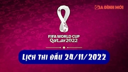 Lịch thi đấu World Cup 2022 hôm nay 24/11 và sáng 25/11