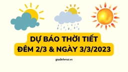 Dự báo thời tiết đêm nay và ngày mai 3/3/2023: Đông Nam Bộ nắng nóng 36 độ C