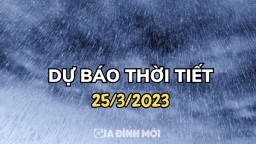 Dự báo thời tiết ngày mai 25/3: Bắc Bộ kết thúc nắng nóng, chuyển mưa rào và dông