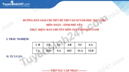 Gợi ý đáp án môn Toán vào lớp 10 Phú Yên năm 2023 tất cả mã đề