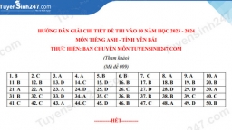 Đề thi môn Tiếng Anh vào lớp 10 Yên Bái năm 2023 có đáp án gợi ý