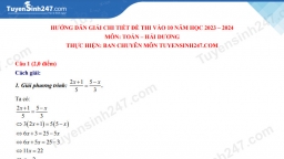 Gợi ý đáp án môn Toán vào lớp 10 Hải Dương năm 2023 mới nhất, nhanh nhất
