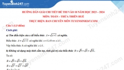 Gợi ý đáp án môn Toán vào lớp 10 Huế năm 2023 đầy đủ nhất