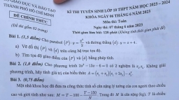 Đề Toán tuyển sinh lớp 10 TP.HCM năm 2023 (có đáp án)