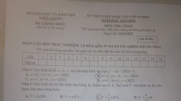 Đề thi môn Toán vào lớp 10 Kiên Giang 2023 các mã đề đầy đủ nhất