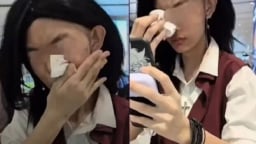 Phải tẩy trang vì không thể nhận diện khuôn mặt tại sân bay