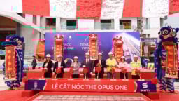Vinhomes và SAMTY tổ chức lễ cất nóc 4 tòa tháp The Opus One, dự kiến bàn giao quý I/2026.