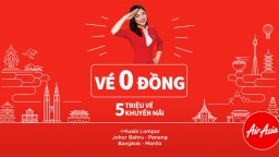 [Khuyến mại ngày 10/3] - Air Asia tung 5 triệu vé 0 đồng