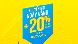 VinaPhone tặng 20% vào tài khoản khuyến mại sử dụng các mạng trong nước