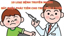 10 loại bệnh truyền nhiễm bắt buộc phải tiêm cho trẻ dưới 5 tuổi