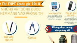 [Infographic] Thi THPT Quốc gia 2018: Những vật dụng được và không được phép mang vào phòng thi