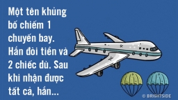 Câu đố: Vì sao tên khủng bố máy bay yêu cầu hai chiếc dù nhưng chỉ dùng một?