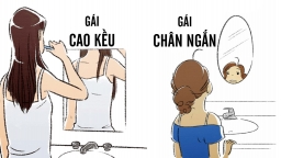 Bộ tranh minh họa những phiền toái của cô nàng cao kều và cô nàng chân ngắn