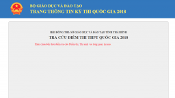 Cách tra cứu điểm thi THPT Quốc gia 2018 tỉnh Thái Bình nhanh, chính xác nhất