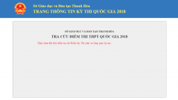 Cách tra cứu điểm thi THPT Quốc gia 2018 tỉnh Thanh Hóa nhanh, chính xác nhất