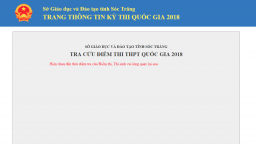 Cách tra cứu điểm thi THPT Quốc gia 2018 tỉnh Sóc Trăng nhanh, chính xác nhất