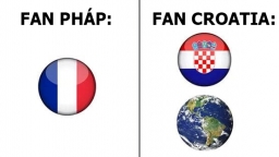 Ảnh chế hài hước về chiến thắng của Pháp, hóa ra chiếc cúp đã được tiên đoán về tay Pháp từ đầu