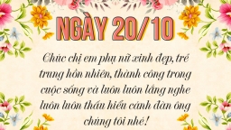 Thiệp chúc mừng ngày 20/10 đẹp, độc và ý nghĩa nhất dành tặng mẹ, vợ, bạn gái