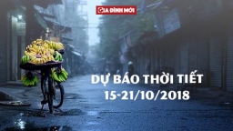 Dự báo thời tiết hôm nay và tuần tới (15-21/10/2018): Cả nước mưa rào và rải rác có dông