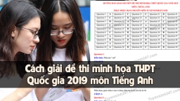 Đáp án, cách giải đề thi minh họa THPT Quốc gia 2019 môn Tiếng Anh đầy đủ, chi tiết nhất