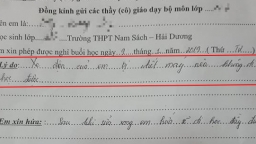 Thầy giáo 'cạn lời' vì lý do xin nghỉ học 'trời ơi đất hỡi' của học trò