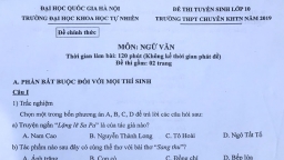 Đánh giá đề thi Văn lớp 10 chuyên Khoa học Tự nhiên: Không quá khó để lấy điểm 7