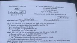 Thi vào lớp 10 ở Hà Nội: Nội dung Đề thi môn Lịch sử