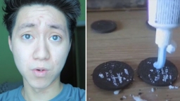 Phẫn nộ YouTuber gốc Trung lừa người vô gia cư ăn bánh Oreo kẹp kem đánh răng