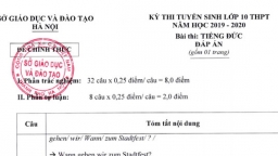 Sở GD&ĐT Hà Nội: Đáp án và thang điểm chuẩn các môn thi vào lớp 10 - P3