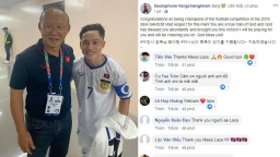 Tiền đạo Lào đăng Facebook chúc mừng HLV Park Hang-seo và học trò vô địch SEA Games