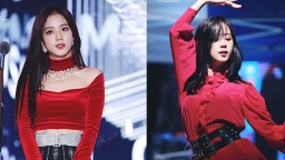 Jisoo (BLACKPINK) đẹp hút hồn khi diện đồ màu đỏ