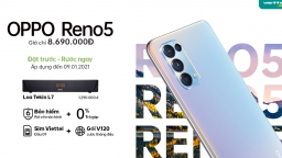 Chỉ còn 6 ngày để đặt trước OPPO Reno5 giá ưu đãi kèm nhiều quà giá trị tại Viettel Store