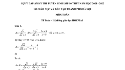 Gợi ý đáp án đề thi vào lớp 10 môn Toán TP Hà Nội năm 2021 đầy đủ nhất