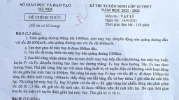 Đề thi vào lớp 10 chuyên Vật Lý của Hà Nội năm 2021 đầy đủ nhất