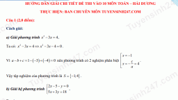 Gợi ý đáp án đề thi môn Toán vào lớp 10 tỉnh Hải Dương năm 2021 đầy đủ nhất