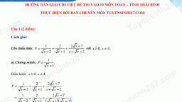 Gợi ý đáp án đề thi môn Toán vào lớp 10 tỉnh Thái Bình năm 2021 đầy đủ nhất