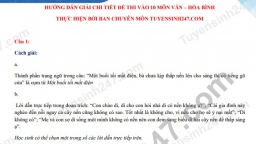 Gợi ý đáp án đề thi môn Ngữ văn vào lớp 10 tỉnh Hòa Bình năm 2021 đầy đủ nhất