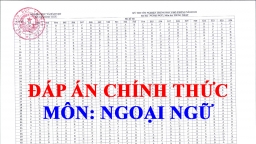 Đáp án chính thức môn Ngoại ngữ thi tốt nghiệp THPT 2021 của Bộ GD&ĐT