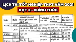 Lịch thi tốt nghiệp THPT 2021 đợt 2 chính xác nhất